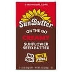 On The Go SunButter, Sunflower Seed Butter, Creamy, 1.5 oz, 6 Ct , Pack of 1
