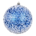 thumbnail image 1 of Vickerman 12" Contemporary Plastic Hail Ball Ornament in Glitter Blue, 1 of 2
