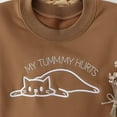 thumbnail image 2 of My Tummy Hurts Embroidered Sweatshirt, Embroidered Crewneck funny, Embroidered Sweater, My Tummy Hurts, Custom Sweatshirt, Custom Sweater, 2 of 5