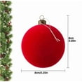 thumbnail image 7 of Bright Red Flocked Ball Christmas Ornaments,6 PCS Tree Ball Ornaments for Party Christmas Tree Decor Baby Shower First Xmas Decorations, 7 of 7