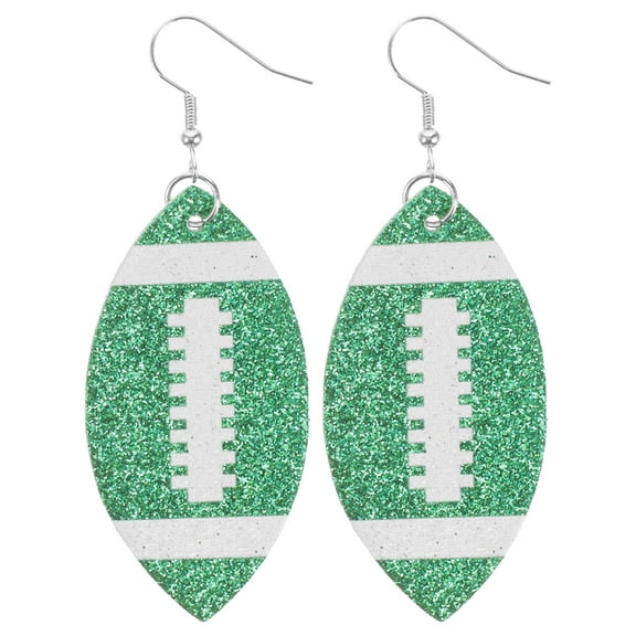 HOKARUA 1 Pair Football Earrings Sequins Earrings Sports Earrings Sports Jewelry Women Earrings