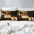 thumbnail image 4 of Erosebridal Wild Wolf Sheet Set Full, Bohemian Tribal Aztec Bedding Sets Full Size, Patchwork Home Decor, Microfiber 4 Pieces, 4 of 6
