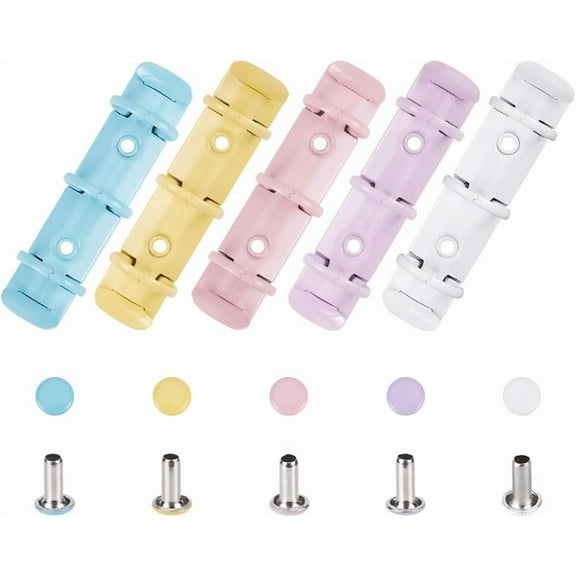 5Pcs 3 Ring Binder Clip Metal Iron O-Type Organizers Mechanism Replacement Letter for Diary Notebooks Planner Colorful