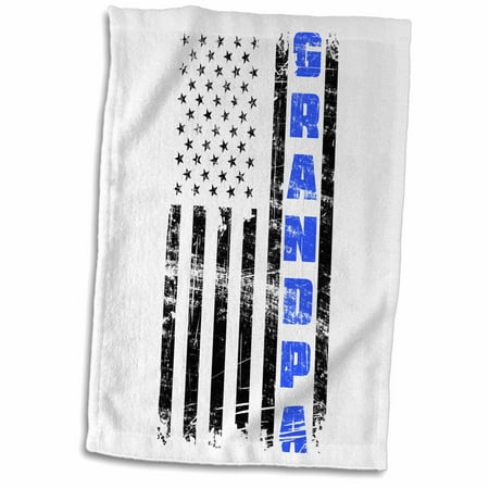 3dRose American Flag Patriotic Best Grandpa Ever Fun Cool - Towel, 15 by