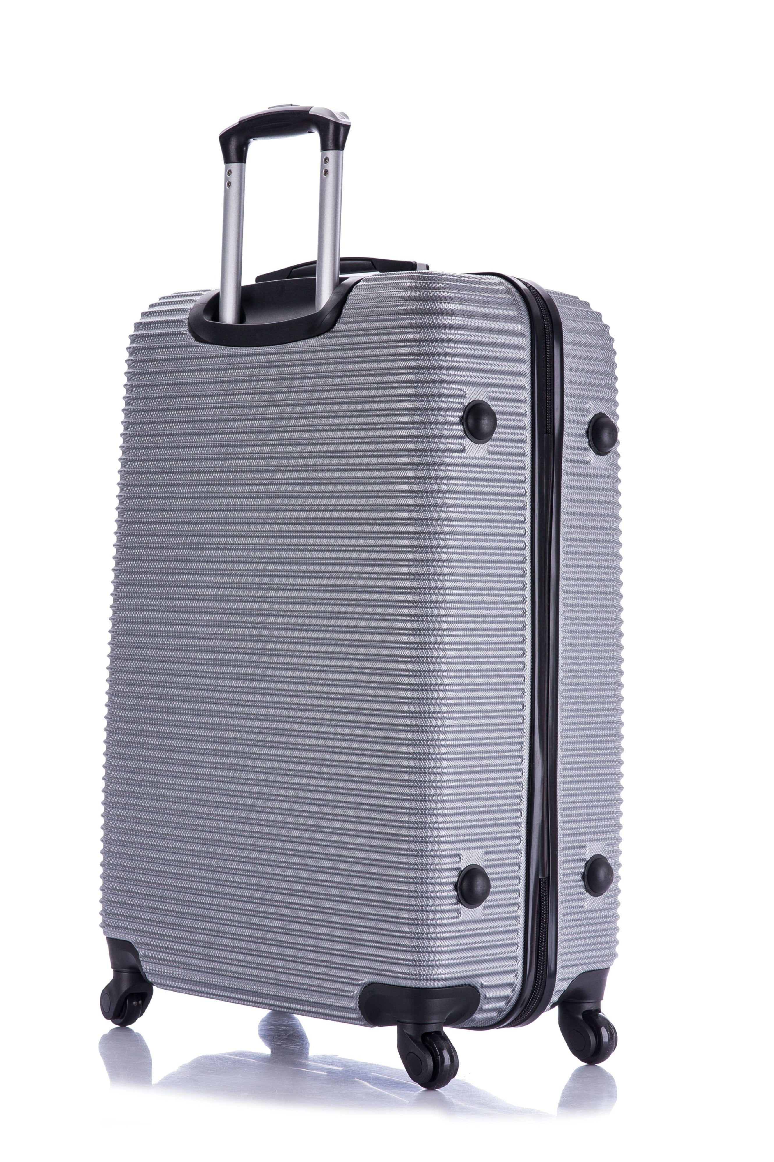 InUSA Royal 28" Hardside Lightweight Luggage with Spinner Wheels, Handle, and Trolley, Silver
