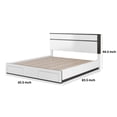 thumbnail image 5 of Kena King Size Bed-White Gray Panel Headboard-Footboard Storage Drawers, 5 of 6
