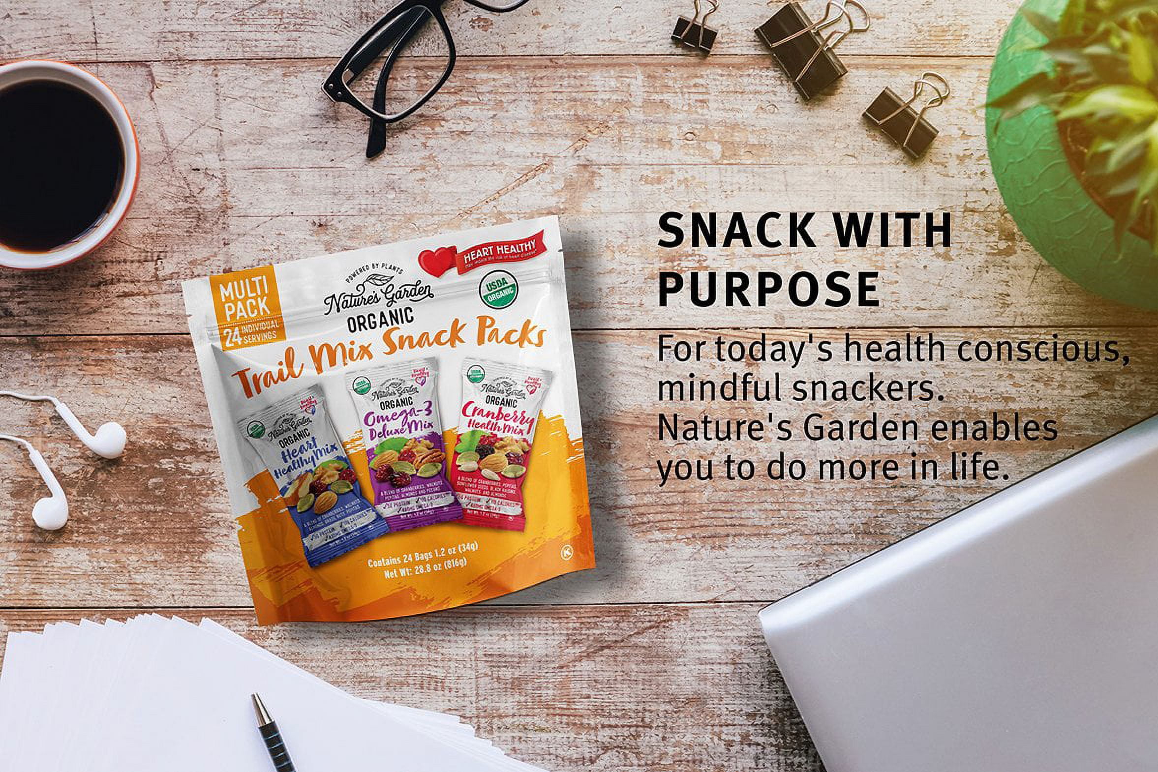 Nature's Garden Organic Trail Mix Snack Packs