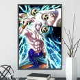 thumbnail image 5 of Póster autoadhesivo de anime de One Piece Luffy, figuras de Zoro para papel tapiz, decoración del hogar, pintura de la ley, arte de pared, dormitorio, dibujos animados, Mihawk, 5 of 5