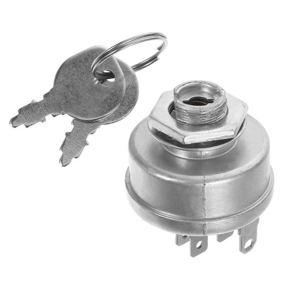 UPOUART Mower Ignition Key Switch 1Pcs Zinc Alloy Copper Replacement For Tractor Homeowners