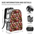 thumbnail image 4 of Susaid Leaf And Fruit Print Clear Backpack See Through Transparent Plastic Clear Bookbags for School, College, Stadium,Work, 4 of 7