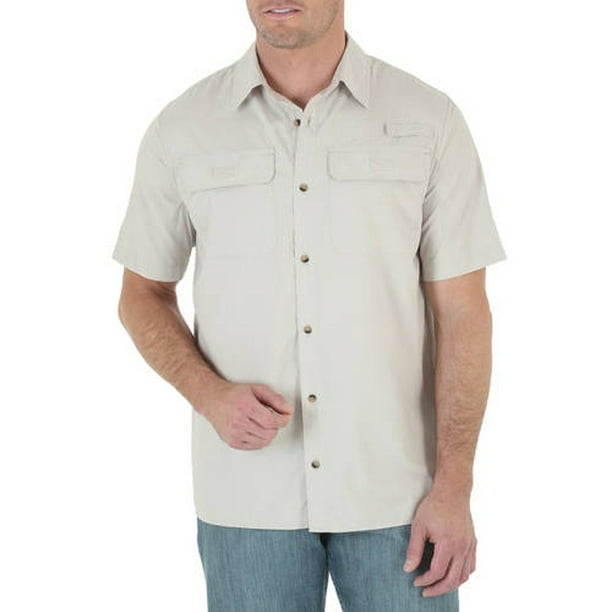 Wrangler Big Men's Short Sleeve Fishing Shirt - Walmart.com