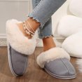 thumbnail image 2 of Women's Cozy Memory Foam Slippers, Fuzzy Wool-Like Plush Fleece Lined House Slippers with Anti-Skid Rubber Sole for Indoor and Outdoor Use, 2 of 10