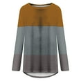 thumbnail image 4 of HAPIMO Womens Fall Fashion Shirts Casual Long Sleeve Trendy Geometric Tunic Tops Plus Size Crewneck Sweatshirts Teen Girls Clothes Gold M, 4 of 5