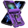 thumbnail image 2 of ELEHOLD Case for Galaxy Z Flip 6,Military Grade Protection Kickstand Metal Ring Holder Dual-Layer Heavy Duty TPU+PC Shockproof Case For Samsung Galaxy Z Flip 6 5G 2024,Purple, 2 of 9