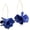 Dark Blue, variant on Handmade Bohemian Acrylic Large Flower Dangle Drop Earrings Unique Resin Tiered Petal Flower Line Earrings for Women