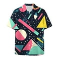 thumbnail image 4 of 80s Shirts for Men Funny Vintage 90s Outfit for Men Hawaiian Shirts Button-Up 90s Party Beach Shirt Mens Clothing Holiday Funny Nightclub, 4 of 5