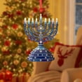 thumbnail image 7 of Hanukkah Menorah Ornament - Festive Jewish Holiday Decor for Christmas Trees, Mantels & Shelves, Exquisite Candelabra Design for Hanukkah Celebrations & Home Decor, 3.1in, D, 7 of 7