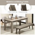 thumbnail image 6 of CZMJY Large Farmhouse Dining Table - 63" L x 31.5" W x 30" H, 330LBS Capacity, Center Table for Living Room, Home Office, Kitchen, Dinette, Dinner, Oak, 6 of 11