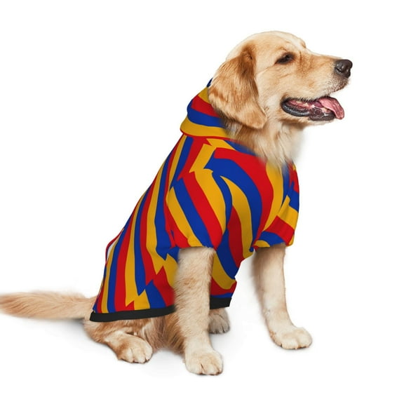 Dog Hoodie Pet Clothes Armenian Flag Sweater Sweatshirts Pullover Coat for Large Medium Dogs Small