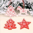 thumbnail image 4 of EUDIDV Holiday Hanging Decor There Are 12 Pieces Of Wooden Cottage Christmas Tree Ornaments, Wooden Christmas Bell Pendants, Christmas Tree Pendants, And Party Ornaments Xmas Decorative Hangings, 4 of 7