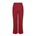 thumbnail image 5 of Sweatpants Womens Solid Color High Waist Wide Leg Pants With Pockets, 5 of 6