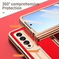 thumbnail image 2 of Allytech for Galaxy Z Fold 4 Case with Front Screen Protector, Hinge Protection &  S Pen Holder Built in Kickstand Shockproof Plating PC Case for Samsung Z Fold4 5G 2022, Red, 2 of 7