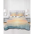 thumbnail image 3 of Ocean Sunset Twin XL Size Down Alternative Comforter, Lightweight Comforter Quilt Bedding Set with Pillow Shams Modern Orange Blue Oil Painting Seagull All Seasons Bed Comforter Duvet Insert 68"x98", 3 of 7