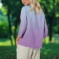 thumbnail image 4 of ZyeKqe 3/4 Sleeve Shirts for Women Casual Printed Oversized Fall Fashion Gym Tops Dressy T-Shirt Crewneck Sweatshirts, 4 of 7