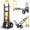 Yellow-Inflatable wheel, variant on Veeboto 1000LBS Hand Truck Dolly, 3-in-1 Heavy Duty Industrial Convertible Upright/Incline/Platform Form, Folding Climbable stairs Cart for Home, Office, Warehouse Yellow