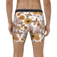 thumbnail image 4 of Picia Sunflowers And Butterflies Pattern Men's Athletic Long Leg Briefs , Performance Stretch Underwear，Moisture-Wicking, 4 of 7