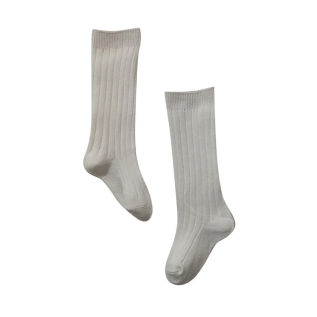 Baby Toddlers Girls MIddle Socks 1 Pack Bow Ribbed Long Stockings Ruffled Socks School Leggings Girls Low Socks