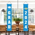 thumbnail image 5 of Party Photo Booth Props Graduation Decorations 2024 Grad Banner Blue Porch Door Sign Welcome Banner For Indoor Outdoor Wall Indoor Outdoor Graduation Decorations Class Of 2024, Graduation Party Balloo, 5 of 8