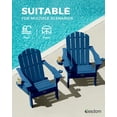 thumbnail image 3 of Folding Adirondack Chair, HDPE Patio Adirondack Chair with 2 Cup Holders, All-Weather Outdoor Chairs, Fire Pit Chairs for Patio, Garden, Poolside, Navy Blue, 3 of 10