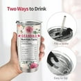 thumbnail image 5 of Gifts for Grandma, Flower Stainless Steel Grandma Tumbler 20oz with Lid and Straw, Grandma Birthday Gifts Ideas, Mother''s Day Gift for Grandma, Grandma Gifts Tumbler from Grandchildren, 5 of 6