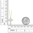 thumbnail image 3 of Gem Stone King 18K Yellow Gold Plated Silver White Moissanite Cross Pendant Necklace for Women (2.50 Cttw, Gemstone, Oval 6X4MM, With 18 inch Silver Chain), 3 of 5
