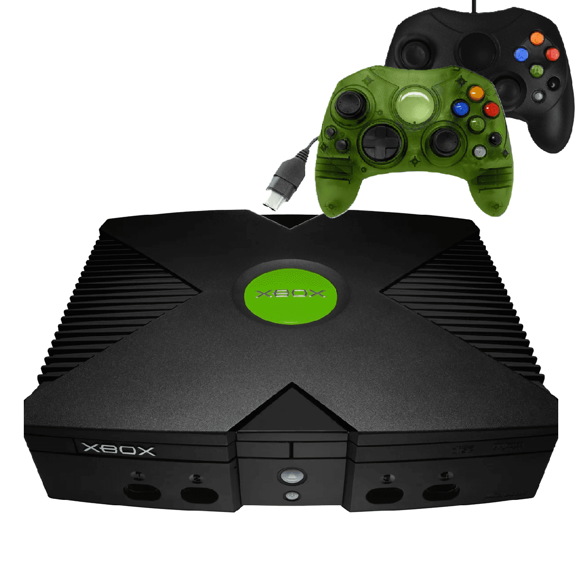 Restored Microsoft Xbox Original Gaming Console, 2 Retrofam Controllers () (Refurbished)