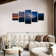 thumbnail image 2 of Elephant Stock Longs Peak Rocky Mountain Wall Art - Horizontal Multi Panel Canvas - 5 Pieceliving Room Wall Decor - Photography Nature Multi Panel - Blue And Black Decor - 80" x 36", 2 of 4