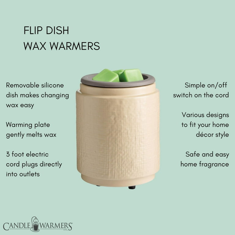 Happy Wax Warmer Outlet Plug In Gray Linen Fragrance Melting Dish