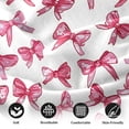 thumbnail image 3 of Flymme Girls Sheet Set Full Size,4-Piece Pink Bow Bed Sheets with Deep Pocket for Women Teens Fairy Tale Theme Bedroom Decor,Soft Microfiber Bedding Sets All Season, 3 of 8