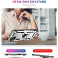 thumbnail image 5 of Allytech Rugged Case for iPhone 15 Plus, Military Grade Protection Shockproof Non-Slip Cover with Metal Rotatable Ring Stand, Magnetic Car Mount Holder Fashion Case for iPhone 15 Plus - Silver, 5 of 6
