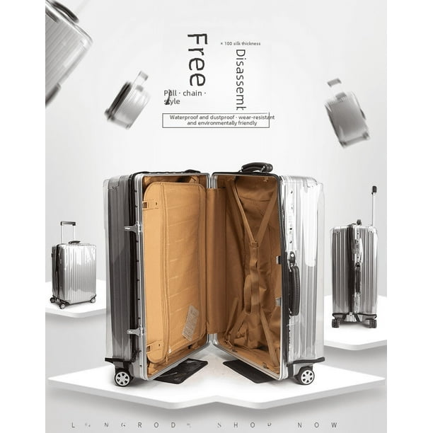 Funda protectora para maletas Funda transparente antipolvo Maleta con ruedas para 20 maletas Maleta con ruedas para 28 maletas para chaquetas Estuche Mole Ware de 24 pulgadas