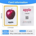 thumbnail image 3 of Tarjetas Flash de frutas/verduras/alimentos/cantidades de alimentos, tarjetas Flash en inglés, tarjetas de bolsillo, juguetes de aprendizaje para niños, ayudas educativas para niños de preescolar, 3 of 5