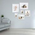 thumbnail image 6 of 5x7 Picture Frame Set of 2, Distressed White Wood with Glass Photo Frame - Display Pictures 4x6 with Mat or 5 x 7 without Mat for Horizontal or Vertical Table top and Wall Mounting, 6 of 6