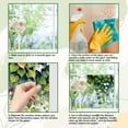 thumbnail image 4 of Calcomanías para ventana con diseño de flores de vid de 15 x 46 pulgadas, hojas verdes, grandes, estáticas, no adhesivas, reutilizables, de doble cara, anticolisión, decorativas., 4 of 9