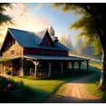 thumbnail image 2 of Country Roads - Farm House Canvas Art, 2 of 2