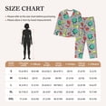 thumbnail image 4 of Pajama Sets for Women 2 Pcs, Cute Dinosaur Button Down Long Sleeve Sleepwear Lounge PJ Sets, 4 of 6