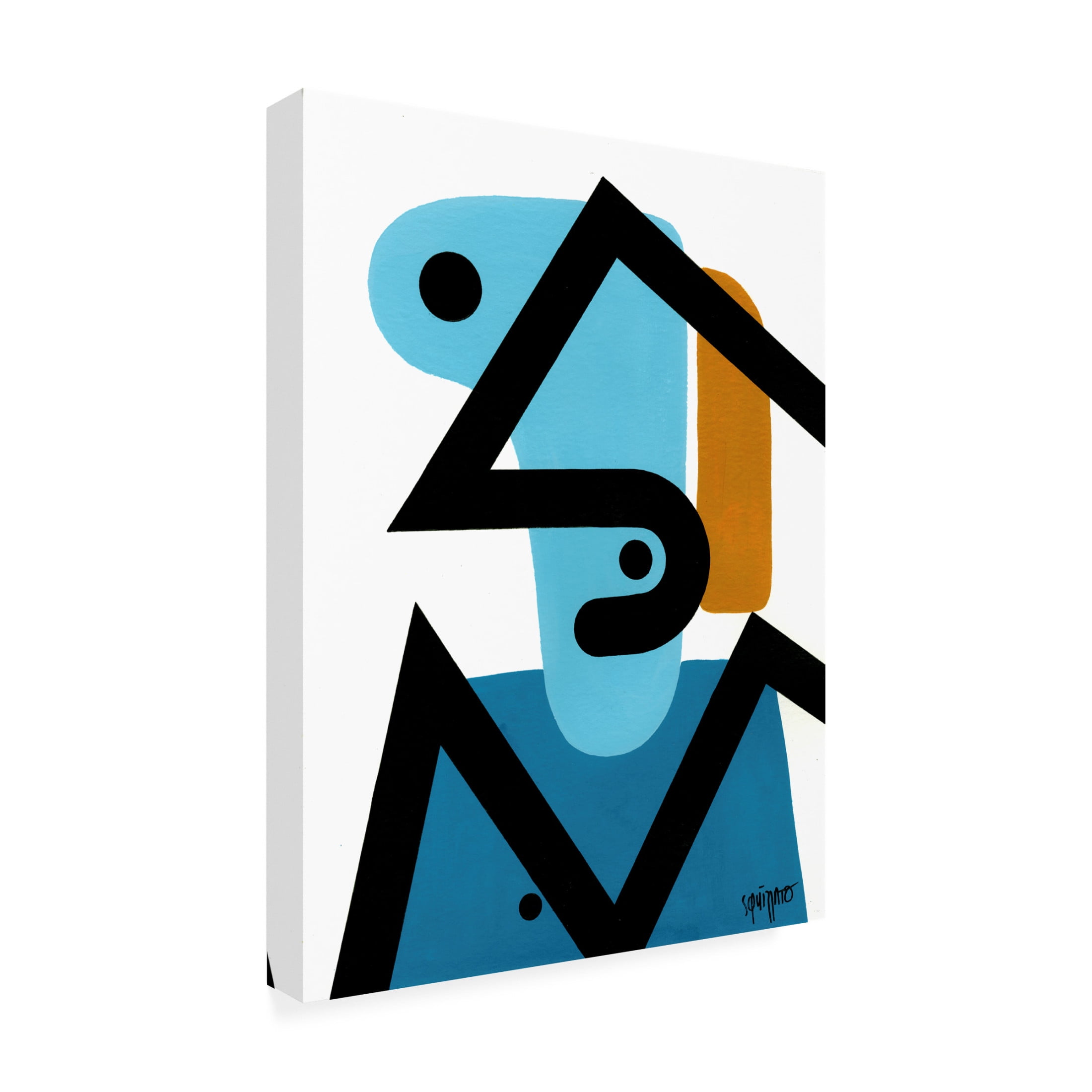 Canvas Wall Art - Antony Squizzato 'Falko' Wall Art for Living Room, Bedroom, or Office Décor by Trademark Fine Art - 14 x 19 Inches