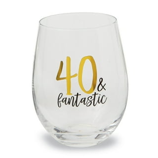 40th Birthday Wine Glass