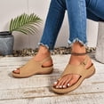 thumbnail image 5 of Dakaela Orthopedic Wedge Sandals for Women Comfortable Walking Dressy Slides 2026 Ladies Platform Slingback Casual Shoes Indoor Outdoor Beige 6, 5 of 9