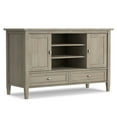 thumbnail image 2 of Warm Shaker 47 inch Wide Solid Wood TV Stand in Distressed Grey For TVs up to 50 inches, 2 of 12